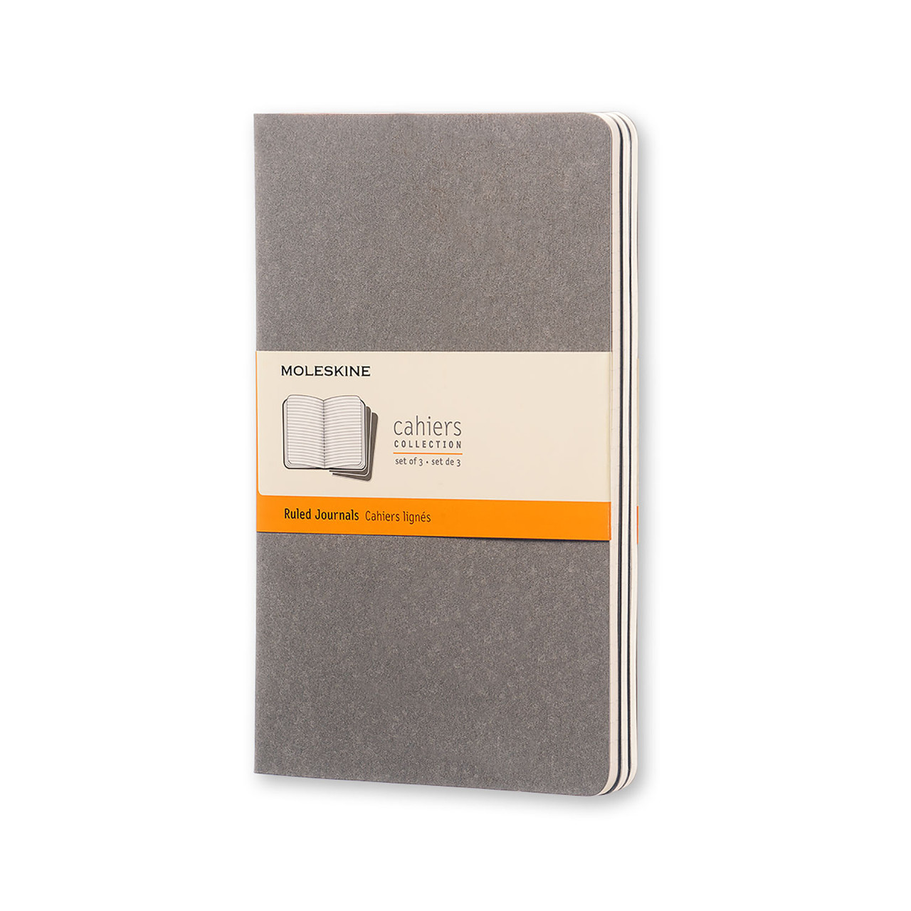 Блокнот Moleskine Cahier Теплий Сірий середній 80 сторінок в лінію 13х21 см (9788866134237)