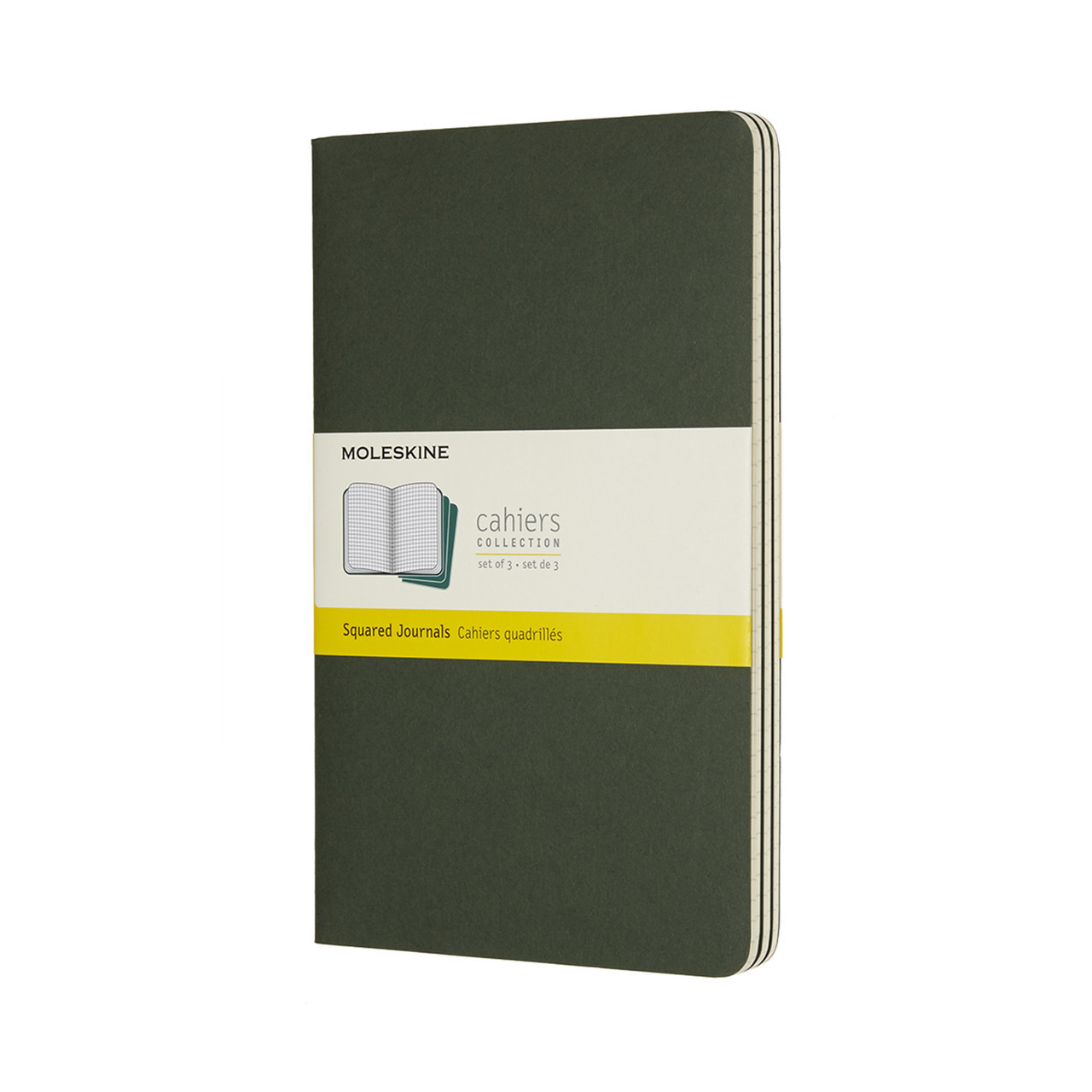 Блокнот Moleskine Cahier Зелений середній 80 сторінок в клітинку 13х21 см (8055002855280)