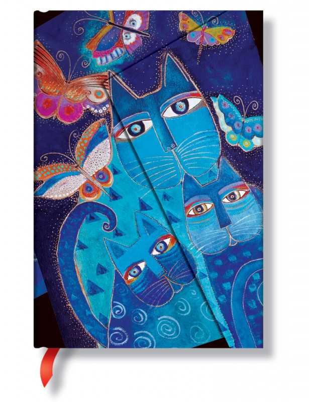 Блокнот Paperblanks Фантастичні коти Сині міні 10х14 см в лінію (9781439710197)