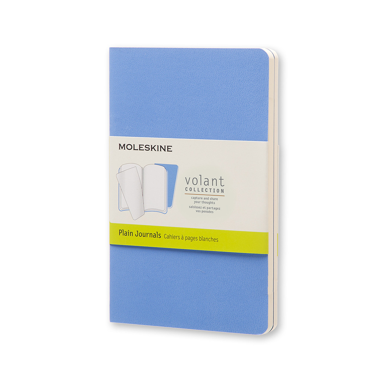Блокнот Moleskine Volant Синій кишеньковий 80 сторінок в лінію 2 шт. 9х14 см (QP711B12)