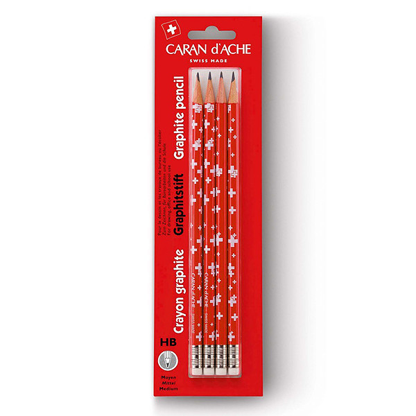 Набір олівців Caran d'Ache Totally Swiss Прапор HB, 4 шт. 342.372 (7610186005459)