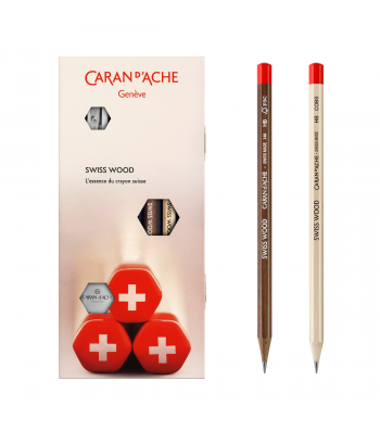 Набір олівців Caran d'Ache Swiss Wood 2 Олівця + гумка + точилка 348.102 (7630002330657)