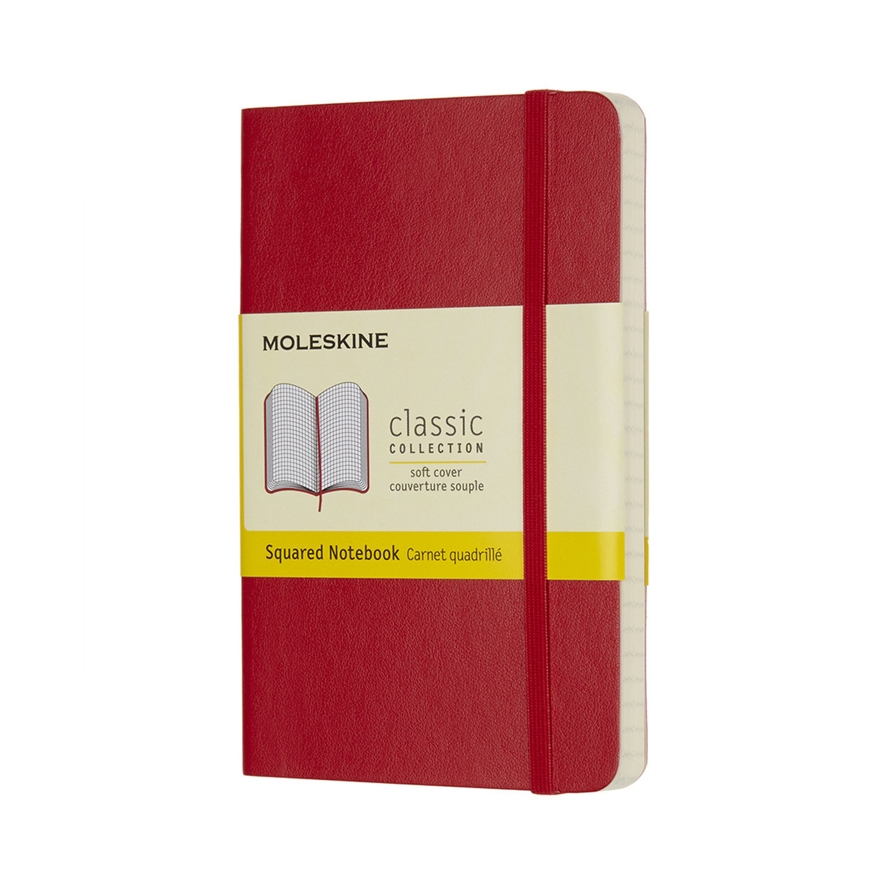 Блокнот Moleskine Classic Червоний кишеньковий 192 сторінки в клітинку М'який 9х14 см (8055002854603), фото 1