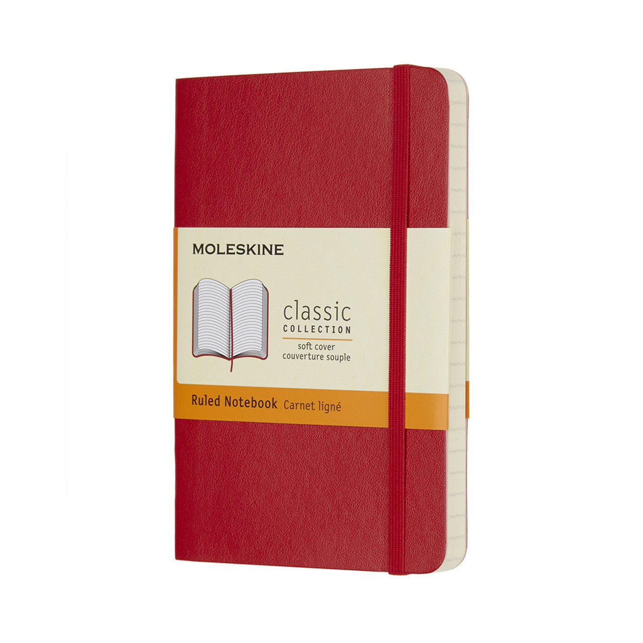 Блокнот Moleskine Classic Червоний кишеньковий 192 сторінки в лінію М'який 9х14 см (8055002854597)