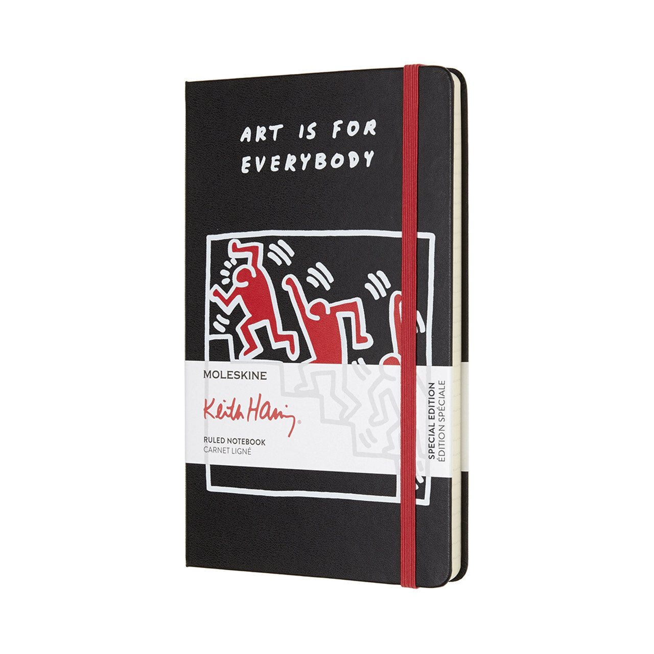 Блокнот Moleskine Limited Keith Haring середній 240 сторінок Чорний в лінію 13х21 см (8055002854825)