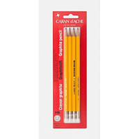 Набор карандашей Caran d'Ache Graphite HB + ластик, 4 шт. 351.372 (7610186463723)