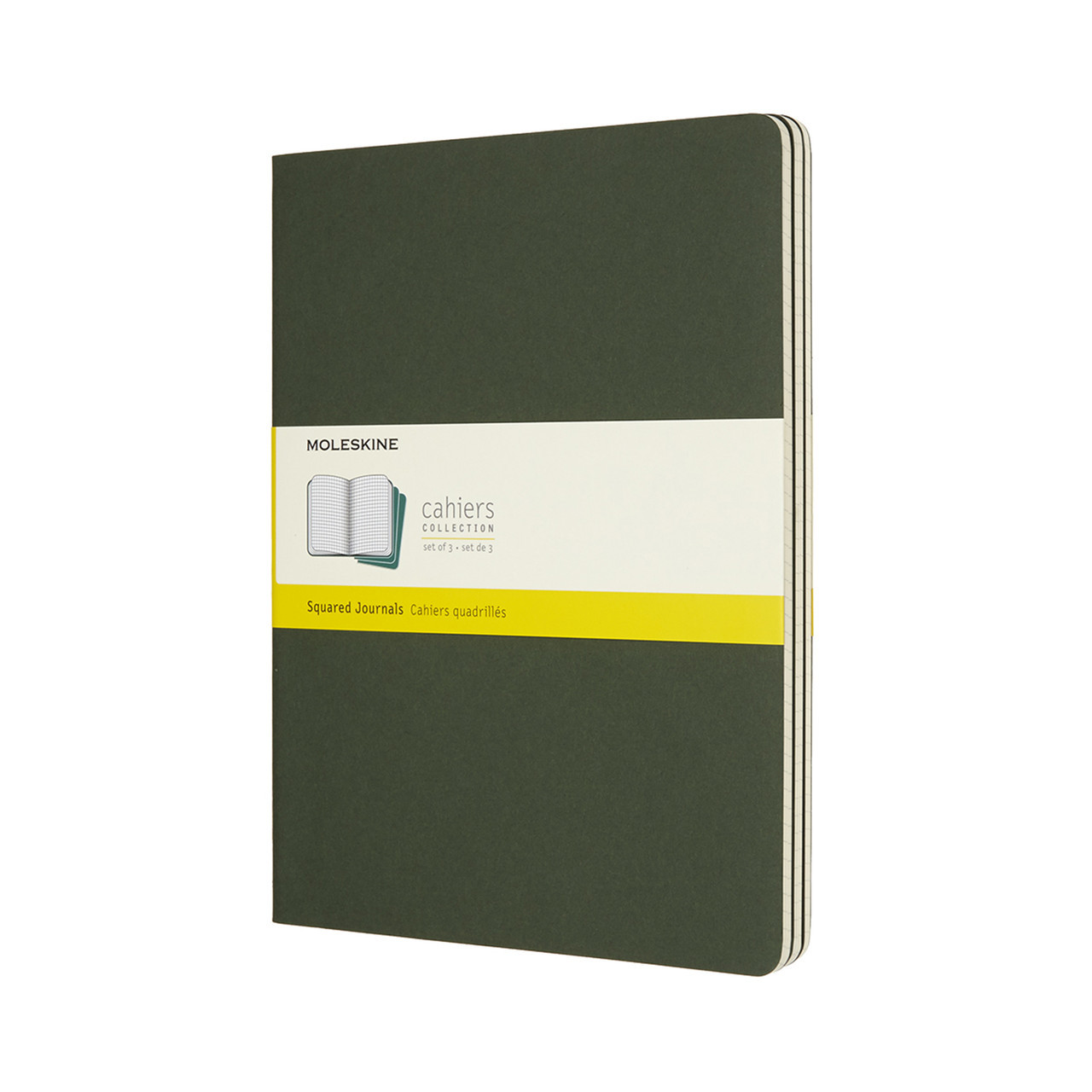 Блокнот Moleskine Cahier Зелений Великий 120 сторінок в клітинку 19х25 см (CH022K15)