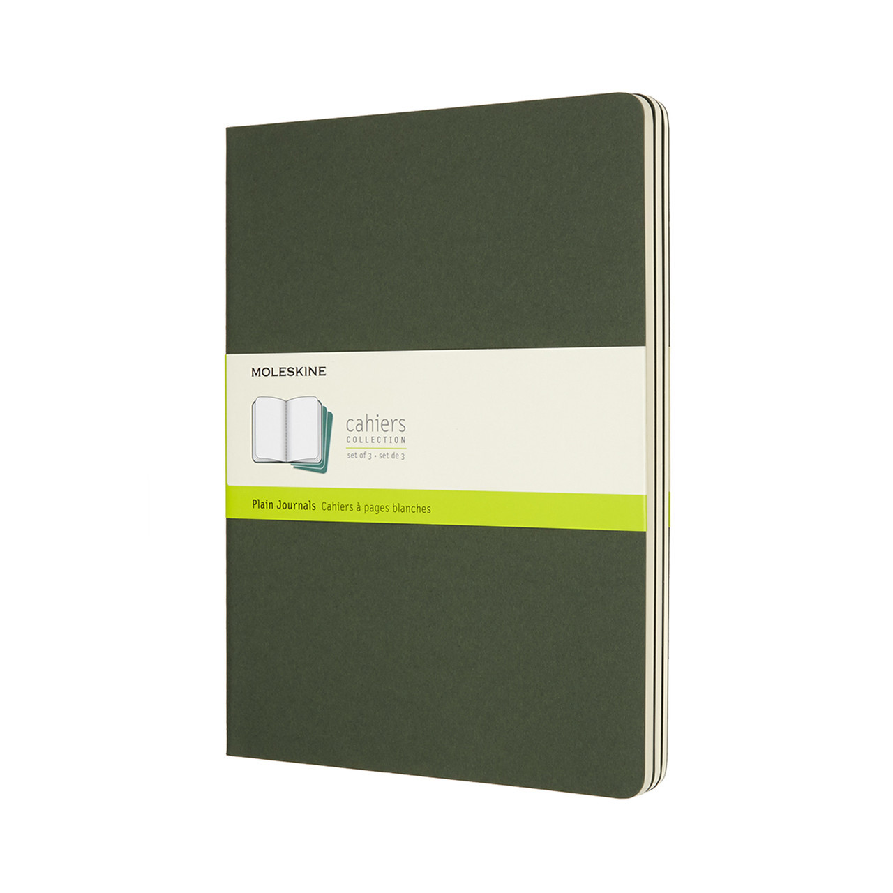 Блокнот Moleskine Cahier Зелений Великий 120 сторінок нелінований 19х25 см (8055002855358)