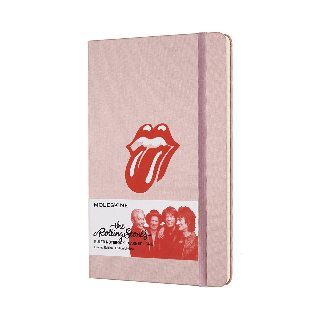 Блокнот Moleskine Limited Rolling Stones середній 240 сторінок в лінію Рожевий Канва 13х21 см