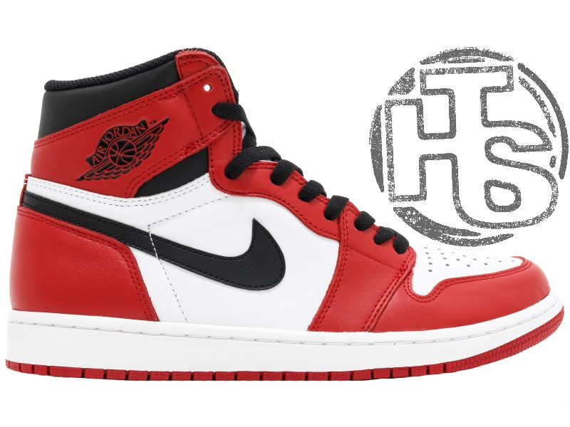 Мужские кроссовки Air Jordan 1 Retro HI OG Chicago 555088-101 - фото 1 - id-p585652092