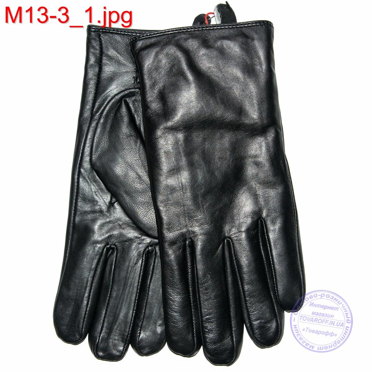 Мужские демисезонные перчатки из качественной кожи - M13-3 20-21см - фото 3 - id-p585222746
