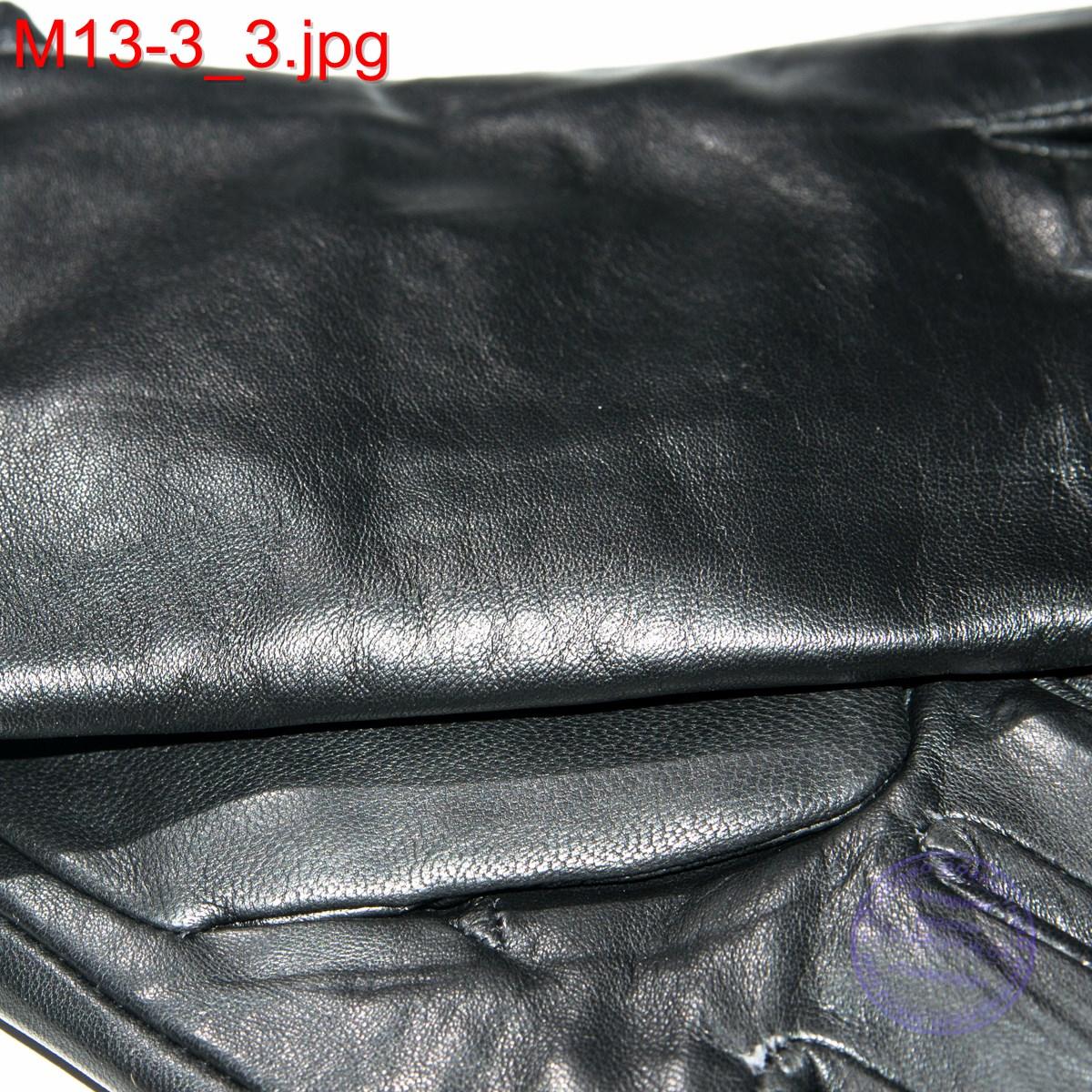 Мужские демисезонные перчатки из качественной кожи - M13-3 20-21см - фото 5 - id-p585222746