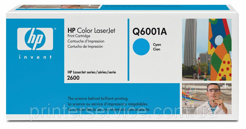 HP Q6001A (124A cyan) для CLJ 1600/2600/2605/ CM1015/ CM1017