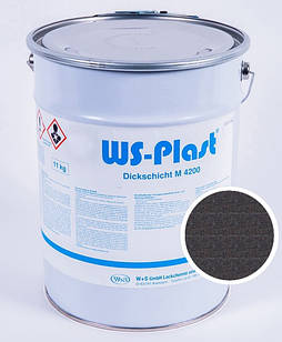 Фарба Акрилова WS-plast М 4200 AY (11кг) 0021 Чорний Графіт