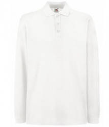 Чоловіча сорочка поло з довгим рукавом біла 310-30