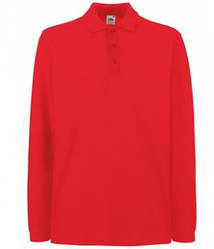 Чоловіча сорочка поло з довгим рукавом червона 310-40