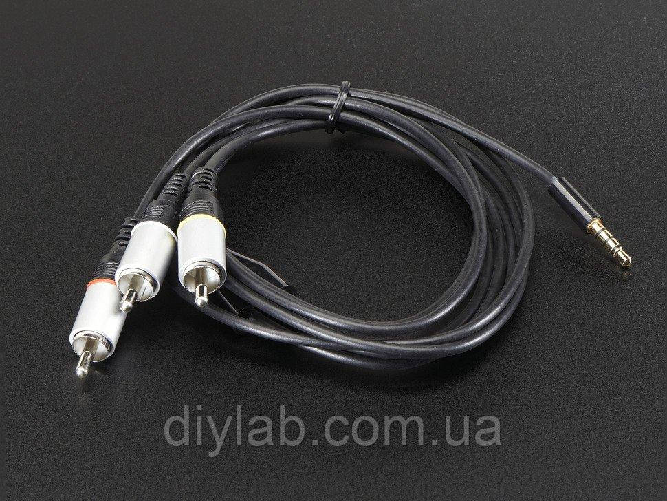 Кабель Audio-Video Jack 3.5 - 3RCA 1.5м для Raspberry Pi