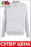 Світшот чоловічий сірий светр легкий Lightweight set-in sweat Fruit of the Loom,XL, фото 7