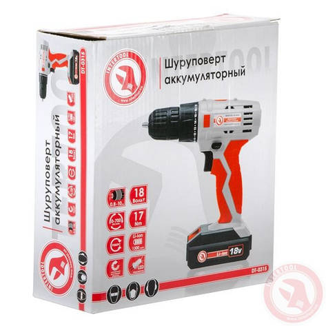 Шуруповерт акумуляторний INTERTOOL DT-0315, фото 1