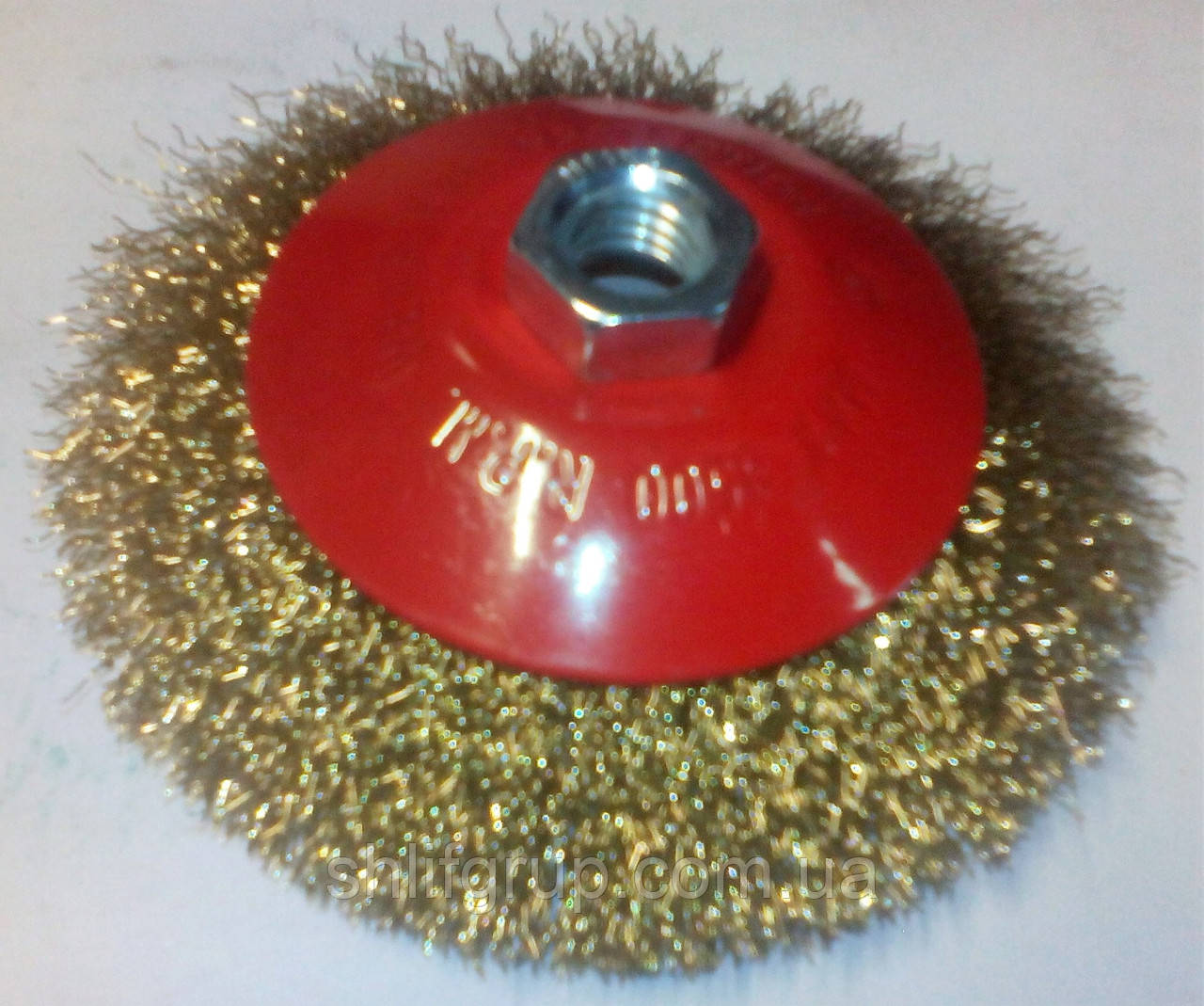 Конусна 100 мм металева щітка на болгарку м'яка 5100, фото 1