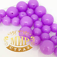 Бусина акрилова, колір Fluo Purple, 10 мм*1 шт.