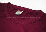 Світшот жіночий бордовий светр легкий Lightweight raglan Fruit Of The Loom,XS, фото 2