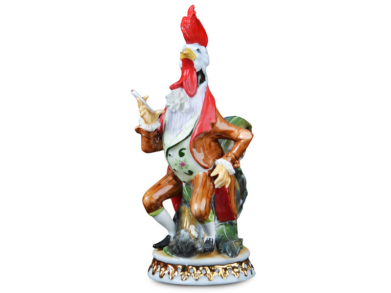 Статуетка порцелянова Lefard Сер півень 18 см 101-764