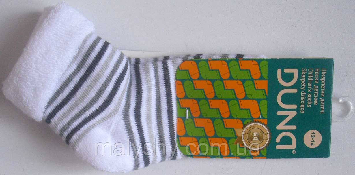 Дитячі шкарпетки махрові - Дюна р. 12-14 (шкарпетки дитячі зимові махрові, Duna) 6в409-1484-білий