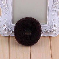 Бублик, валик, пончик, донат для пучка балерины размер S, диаметр 5 см темно-коричневый
