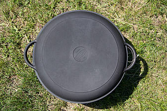 Казан чавунний WOK з кришкою-сковородкою (d=340 мм, h = 155 мм, V = 8 л), фото 2