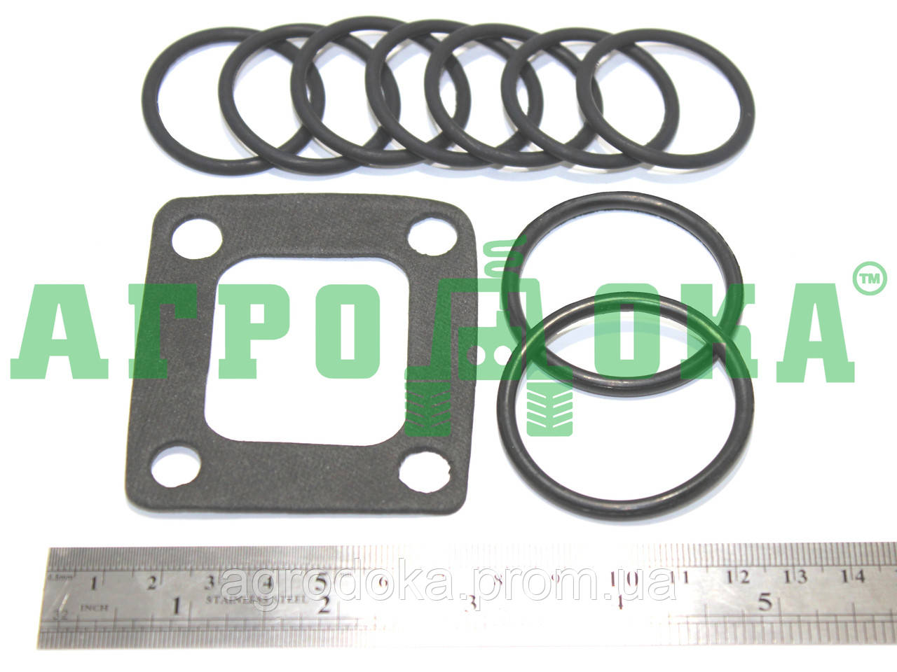Кільця ущільнення фланців р/распред. Р-160 (кільця+прокладка) (К-700, К-701, Т-130, Т-170), фото 1