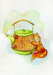 Листівка "Смугастий чайник"