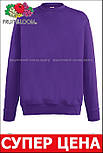 Світшот чоловічий фіолетовий светр легкий Lightweight set-in sweat Fruit of the Loom,S, фото 4