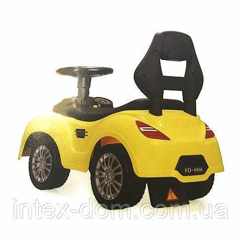 Каталка-толокар Bambi Жовта (FD-6806-6) зі світловими ефектами, фото 1