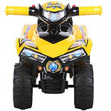 Каталка-толокар Bambi Жовта (HZ 551-6) зі світло-звуковими ефектами, фото 3