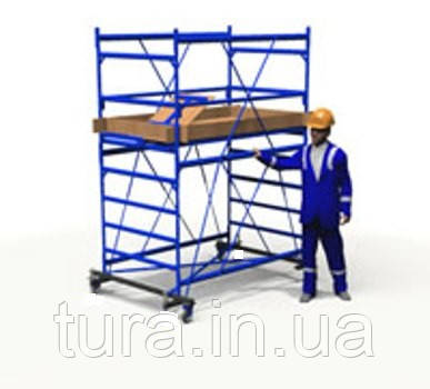 Вишка тура 1.6х0.8м (1+1) - 3,6 м робоча висота (без домкратів)