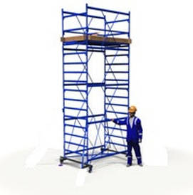 Вишка тура 1.6х0.8м (3+1) - 6м робоча висота (без домкратів)