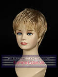 Коротка жіноча перука 1777: колір 15BT613 блондин з пшеничним мелірування, фото 2