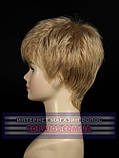 Коротка жіноча перука 1777: колір 15BT613 блондин з пшеничним мелірування, фото 3