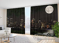 Фото Шторы "Луна над Манхэттеном" 2,7м*4,0м (2 полотна по 2,0м), тесьма