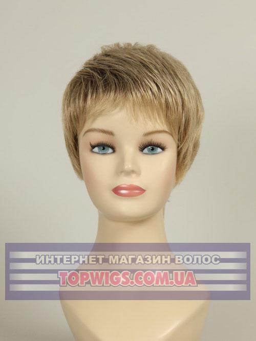 Коротка жіноча перука 1777: колір R12-26 мелірування холодний блондин, фото 1