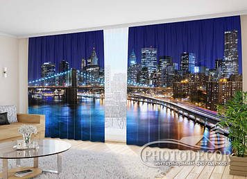 Фото Штори "Манхеттенський міст" 2,7м*2,9м (2 полотна по 1,45м), тасьма