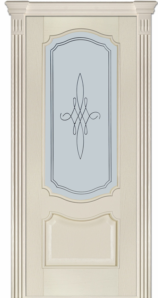 Міжкімнатні двері ясен крему мод 41 Каро, фото 1