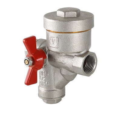 Кран шаровой Valtec со встроенным фильтром и редуктором давления 1/2" вн.-вн. (левый) КФРД
