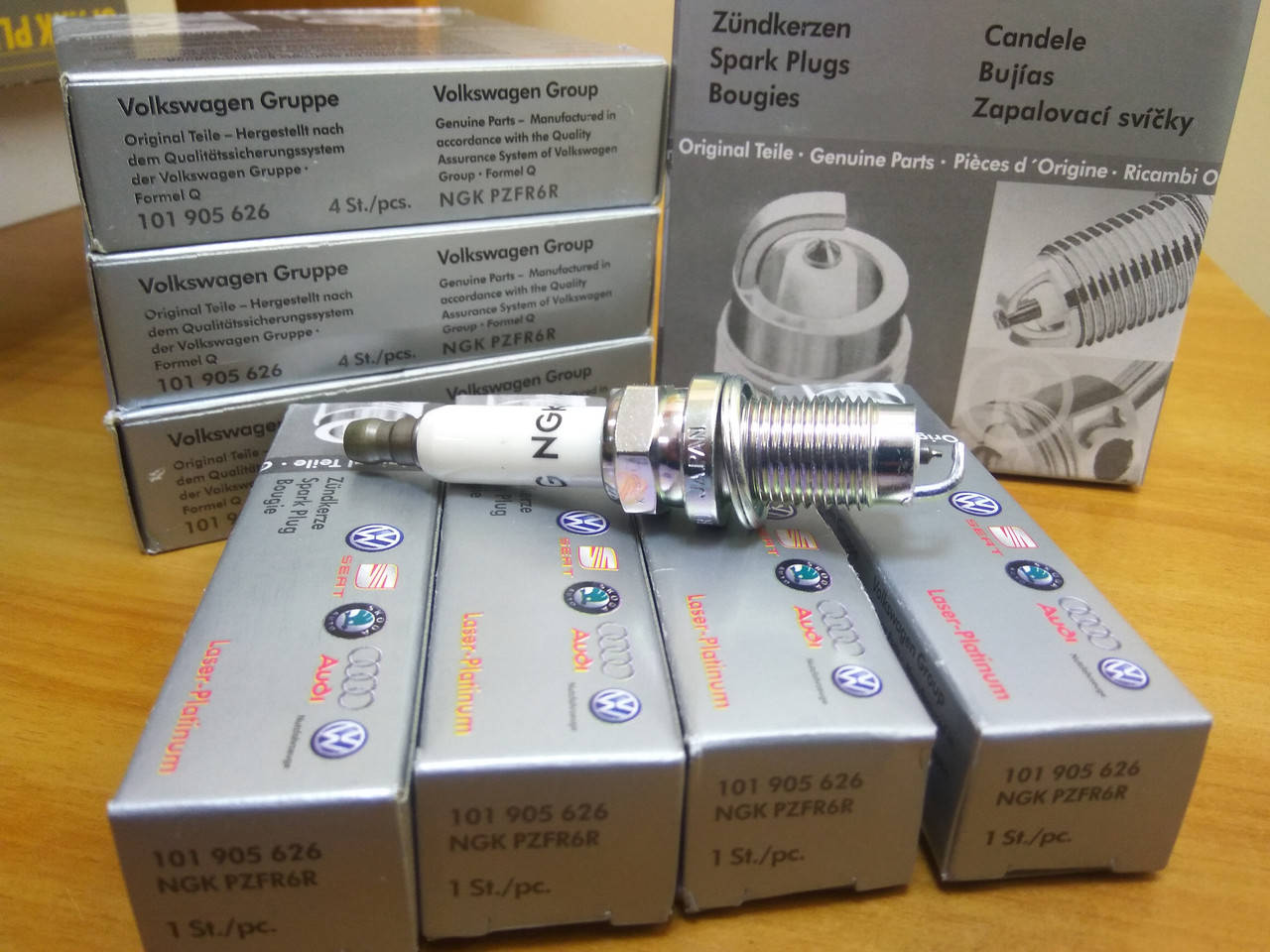

Свечи зажигания Laser Platinum Volkswagen AG 101905626 (NGK PZFR6R)