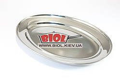 Таця 30х20 см овальна з неіржавкої сталі