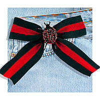 Брошка бант зі стрічки 13х13,5 см