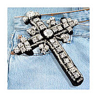 Брошка-пін-значок з камінням 8,8х7 см