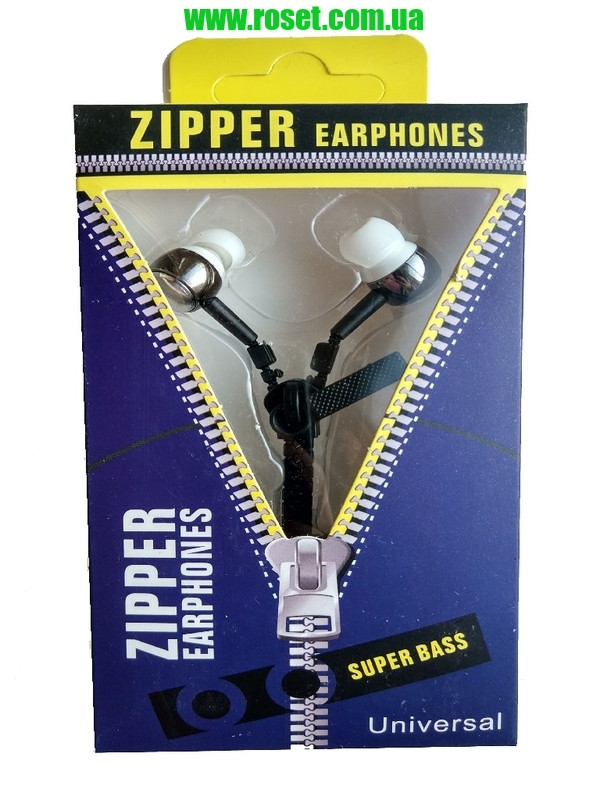 Наушники-молния Zipper Earphones - фото 1 - id-p586466921