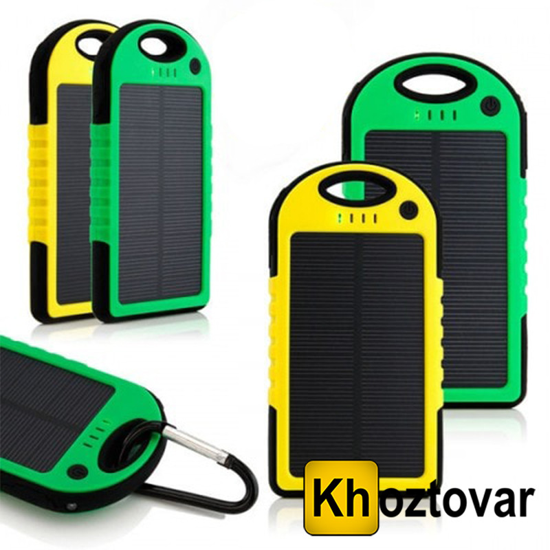 Зовнішній акумулятор Solar Power Bank 5000 mAh <unk> Повербанк із сонячною батареєю